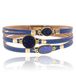Deja Jewels Bruin met goudkleurige leren Boho dames armband met glitter stenen