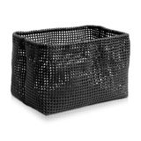 Möve Tube rechthoekige mand 16,5 x 28 x 18 cm van vormbaar kunststof, zwart