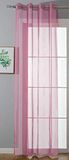 Ooggordijn transparant »Uni« gordijn H x B 245 x 140 cm roze gordijnen gordijnen ogen loodbandsluiting woonkamer, 20332-cn
