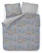 Jabali Beddengoedset Flower, blauw, 200x200 cm + 2 kussenslopen van 80x80 cm