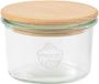 Valform 12 pots de stockage de 200 ml avec couvercle en bois et fermeture sans silicones