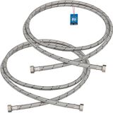 KOTARBAU® 2 Stuks - Flexibele Aansluitslang 3/8" x 3/8" - Flexibele Kraanslang 200 cm