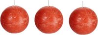 Spaas Bougie rustique - Orange - 3 Pièces - Ø 8 cm - 24 Heures de combustion