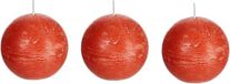 Spaas Bougie rustique - Orange - 3 Pièces - Ø 8 cm - 24 Heures de combustion