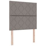 vidaXL LED Boxspringbed met hoofdeinde Taupe 120 x 200 cm Stof