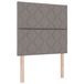 vidaXL LED Boxspringbed met hoofdeinde Taupe 120 x 200 cm Stof