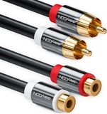 deleyCON MK232 audio kabel 10 m 2 x RCA Zwart