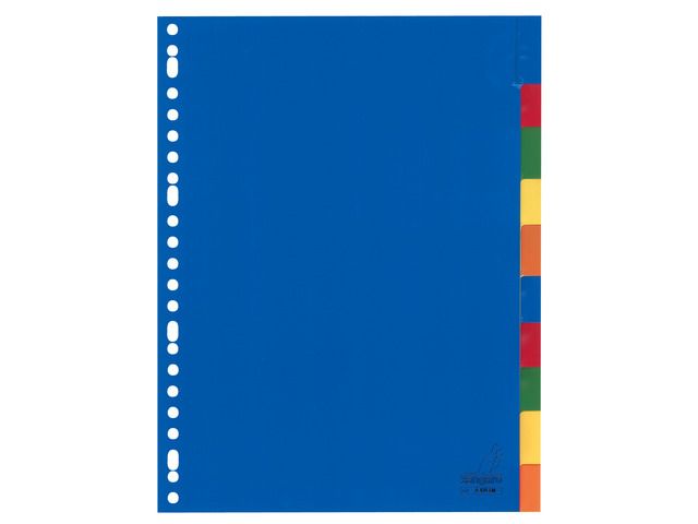 Kangaro A4 venster PP 120mµ assorti 23-gaats 10-delig - blauw
