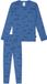 SCHIESSER Pyjama lang Dierenprint Blauw Lange mouw biologische katoen 140