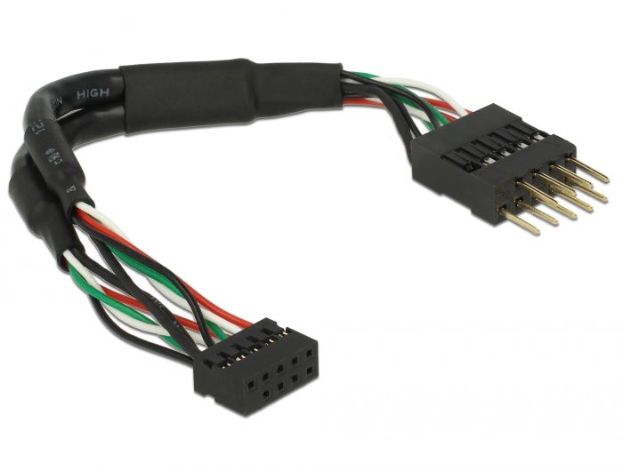 DeLOCK 41977 USB-kabel - 0,12 m - Zwart