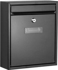 Perel Ibiza Wandbrievenbus - Zwart - 36x26x8cm - Met Naamplaatje & Slot