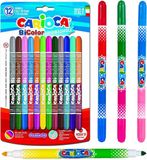 Carioca BiColor Viltstiften - 12 Stiften = 24 Kleuren