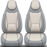 Camperstoelhoezen Bremer Sitzbezüge GmbH Premium Camper stoelhoezen voor Clever Vans C3 in Schwarz/Beige (2 losse stoelen)