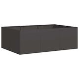 vidaXL Plantenbak Staal Zwart 120x80x40 cm