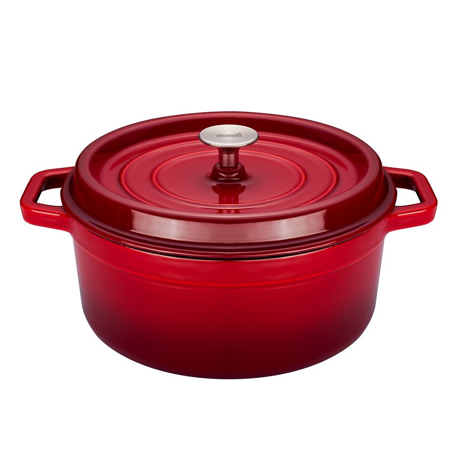 Sola Braadpan met Deksel - Ø 28 cm - Rood