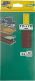 Wolfcraft Set zelfhechtende schuurstroken 5-delig, pour bois/métal - 1990000