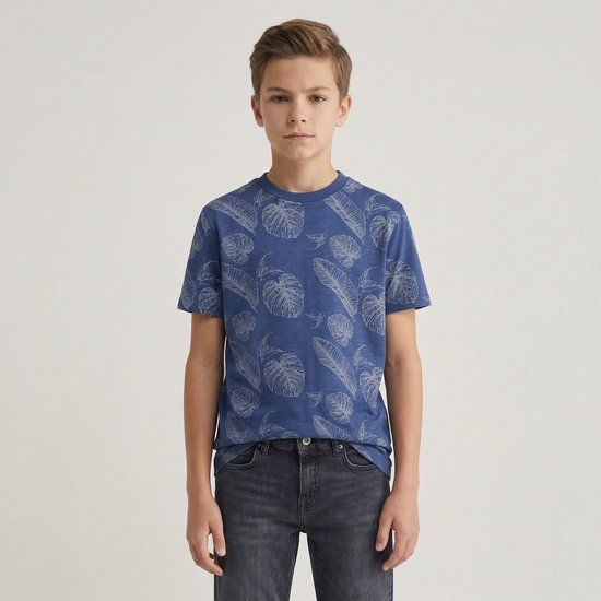 Cars Jeans T-shirt Sorro jr. Jongens Navy Katoen Ronde hals Gebloemd Maat 128