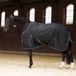 Imperial Riding IRHBasic Couverture d'extérieur, 400 g, couvre-cou amovible, couverture d'hiver, matériau résistant aux intempéries, pli, polyester 600D, sangle croisée, cordon de queue et de jambe, noir, 135
