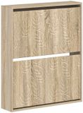 vidaXL Wandgemonteerde Schoenenkast DELFT 71 x 17 x 86 cm Bewerkt hout