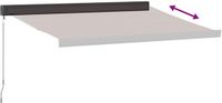 vidaXL Handmatig Zonnescherm 350x250 cm Bruin Polyester