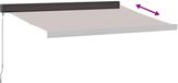 vidaXL Handmatig Zonnescherm 350x250 cm Bruin Polyester