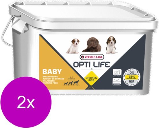 Opti life Baby - Hondenvoer - 2 x 3 kg