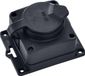 BES LED Stekkerdoos voor Buiten - 1 Stopcontact - Spatwaterdicht IP44 - Wandmontage - Randaarde - Rubber - Zwart