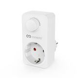 conecto Dimmer voor het stopcontact, dimmer/adapter met helderheidsregeling voor dimbare lichtbronnen zoals led, halogeenlampen, lampen, wit