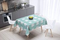Bonamaison Tafelkleed, Anti-Mold, Sneldrogend, Waterdicht, 100% Polyester Tafellaken, Willekeurig patroon, 140 x 140 Cm - Ontworpen en Vervaardigd in Turkije