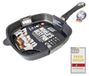Casserole carrée avec motif grill sur le fond, 28x28 cm, avec revêtement antiadhésif