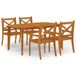 vidaXL Ensemble de jardin 5 pièces Bois d'acacia massif