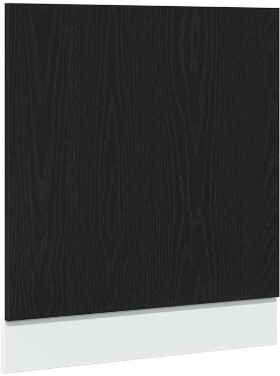 vidaXL Vaatwasserpaneel Lyon 60x1,5x67 cm bewerkt hout zwart eiken