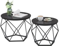 Vasagle set de tables basses noir – 2 pièces – Noir encre