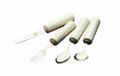 Azomor® Ensemble de couverts ergonomique pour manger facilement avec une prise renforcée et un confort - Blanc