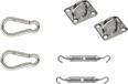 Merkloos / Sans marque Schaduwdoek 2-puntig ophangaccessoires - 6-delig - RVS
