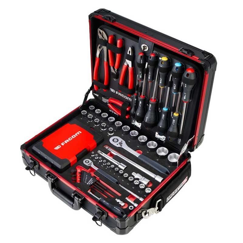 Facom Start Maintenance Koffer in Aluminium met Gereedschap Set (181-delig) - BV.GMS181PB