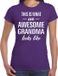 Bellatio Decorations Shoppartners Bv Awesome grandma - geweldige oma - t-shirt - paars - dames - Moederdag/ verjaardag cadeau L