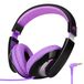 Merkloos Koptelefoon Koptelefoon met draad hoofdtelefoon - Over-ear - Stereo - Zwart en paars - Voor kinderen en volwassenen