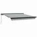 VidaXL 3216128 Pare-soleil rétractable, anthracite et blanc, 2,5 mètre, Aluminium