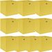 vidaXL Opbergboxen 10 st 32x32x32 cm stof geel