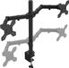 Auronic Monitor Arm - 2 Schermen - 13 tot 27 Inch - Verstelbaar - Draai, Kantel en Zwenkbaar - Dubbele Monitor Beugel - Staal - Zwart