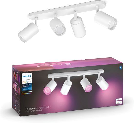 Philips Hue Fugato Opbouwspot - Wit en Gekleurd Licht - 4 Spots - Wit
