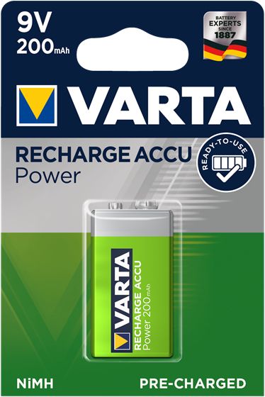 Varta 9V Oplaadbare NiMH Batterij - 200mAh