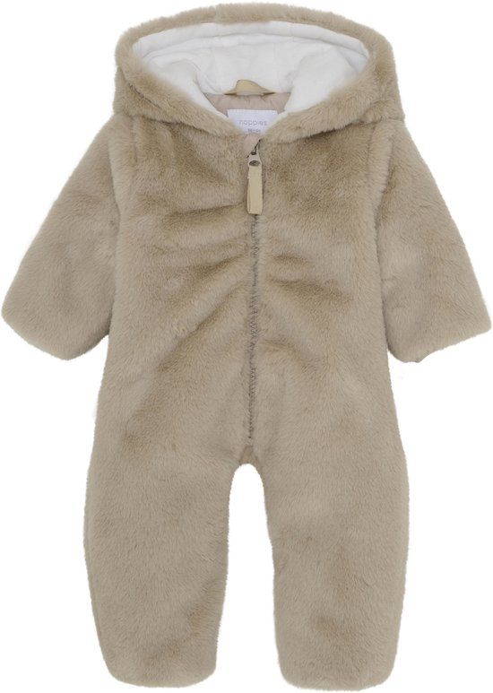Noppies Rompertje Sandstone Baby Maat 50 - Unisex - Lange mouw - 100% Recycled Polyester
