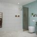FortiFura Galeria inloopdouche - 60x200cm - rookglas - wandarm - PVD - geborsteld messing (goud)