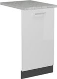 Vicco R-Line Vaatwasserfrontpaneel – 45 cm, WB Marmer Wit Hoogglans