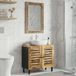 Prolenta Maison Exclusive - Ensemble de deux meubles de salle de bain, finition naturelle, dimensions 62 x 33 x 58 cm