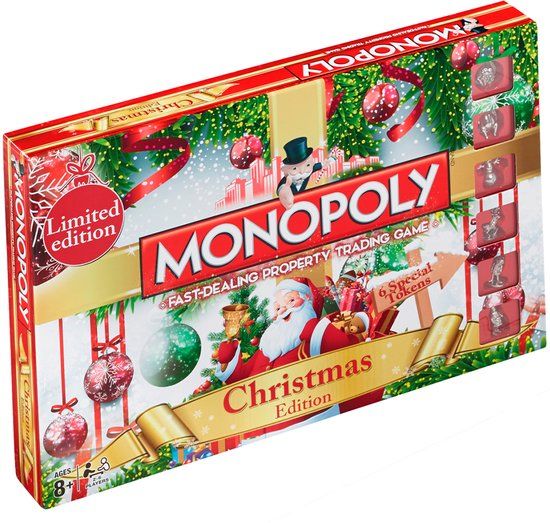 Winning Moves Monopoly Christmas Edition - Bordspel (ENG) - Strategisch spel - 8+ jaar