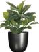 Mica Decorations Kunstplant Philodendron - vert - 49 cm - in bloempot - antraciet