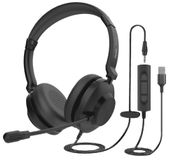 Axtel AXH-ONEUCD-35 Headset Bedraad Hoofdband Kantoor/callcenter USB Type-A Zwart